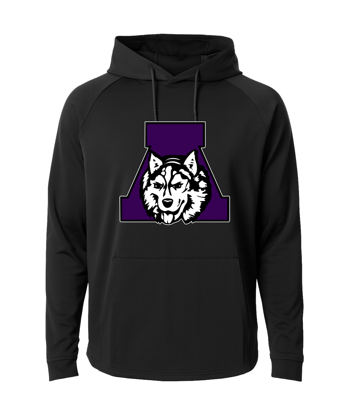 Albany Baseball and Softball - Black Hoodie - Full Front