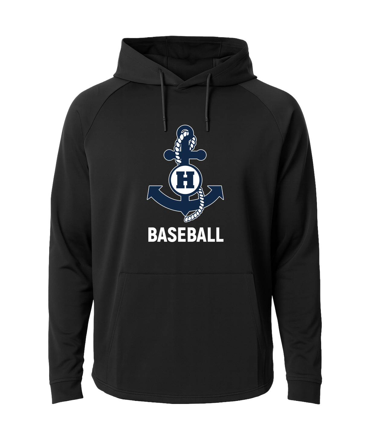 Hibbing Baseball - Black Hoodie - Full Front