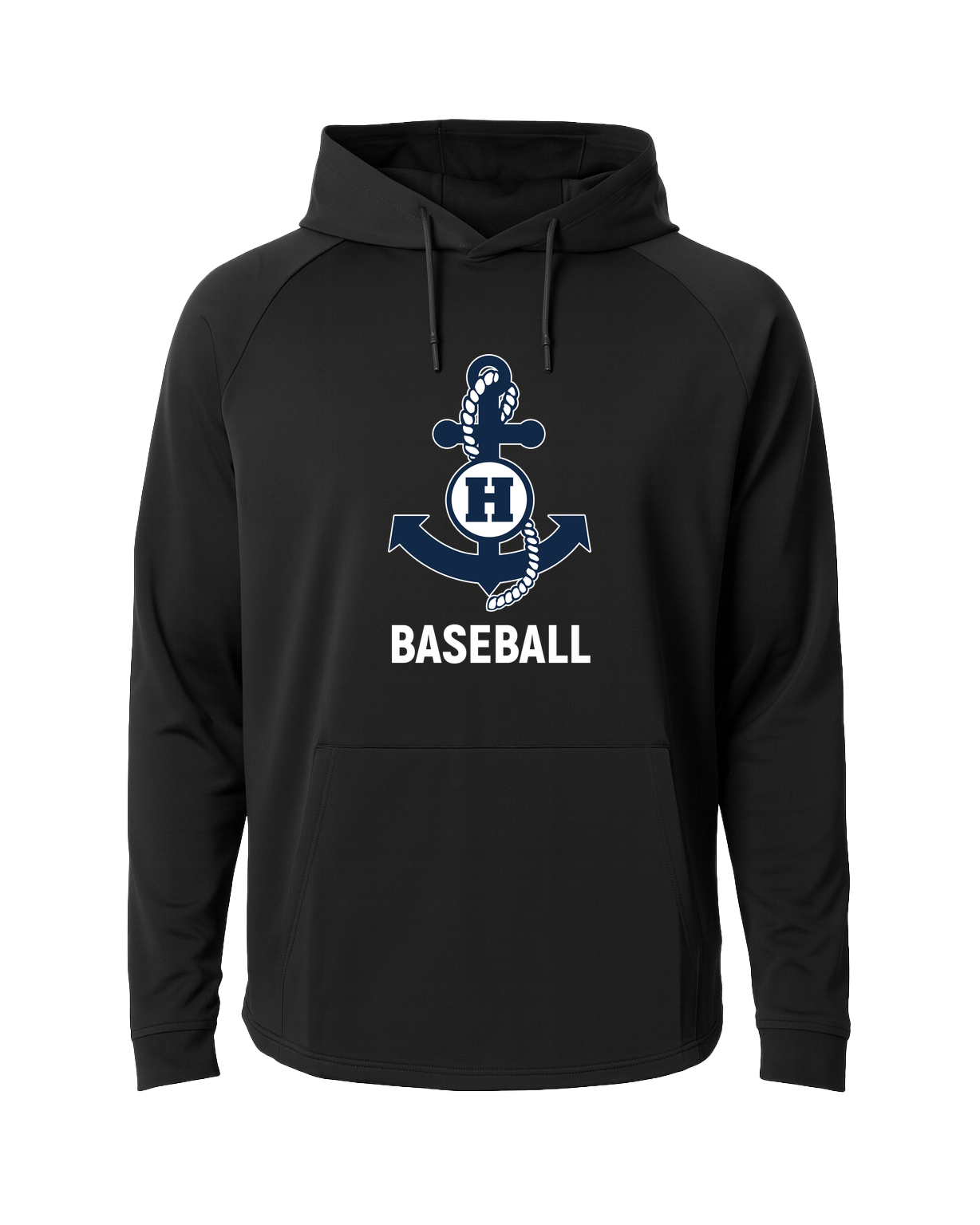Hibbing Baseball - Black Hoodie - Full Front