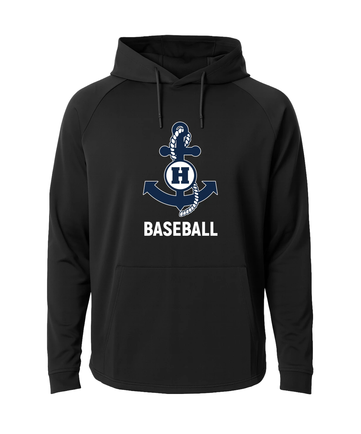 Hibbing Baseball - Black Hoodie - Full Front