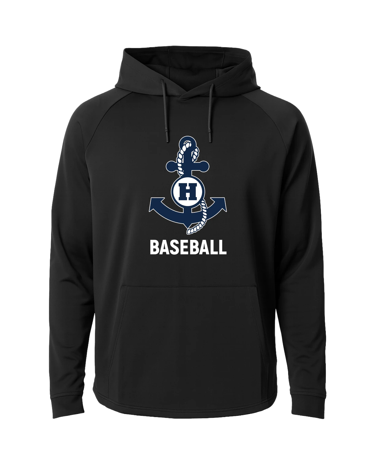 Hibbing Baseball - Black Hoodie - Full Front