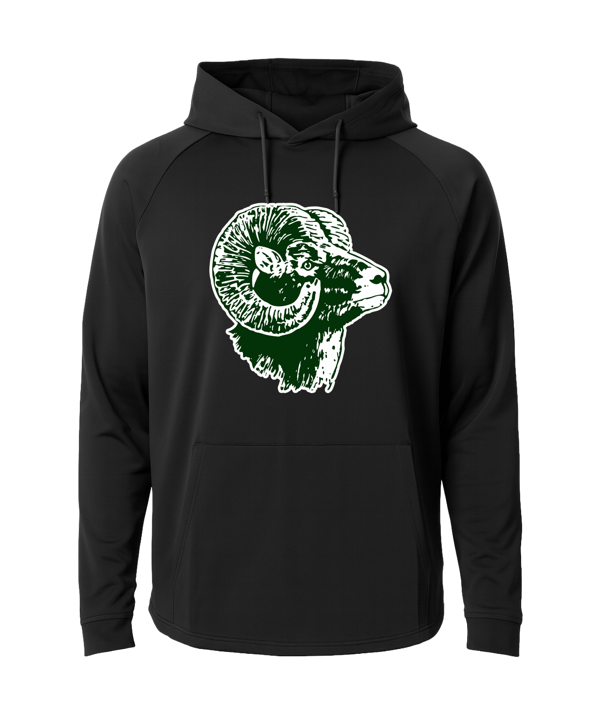 Roseau Baseball and Softball - Black Hoodie - Full Front