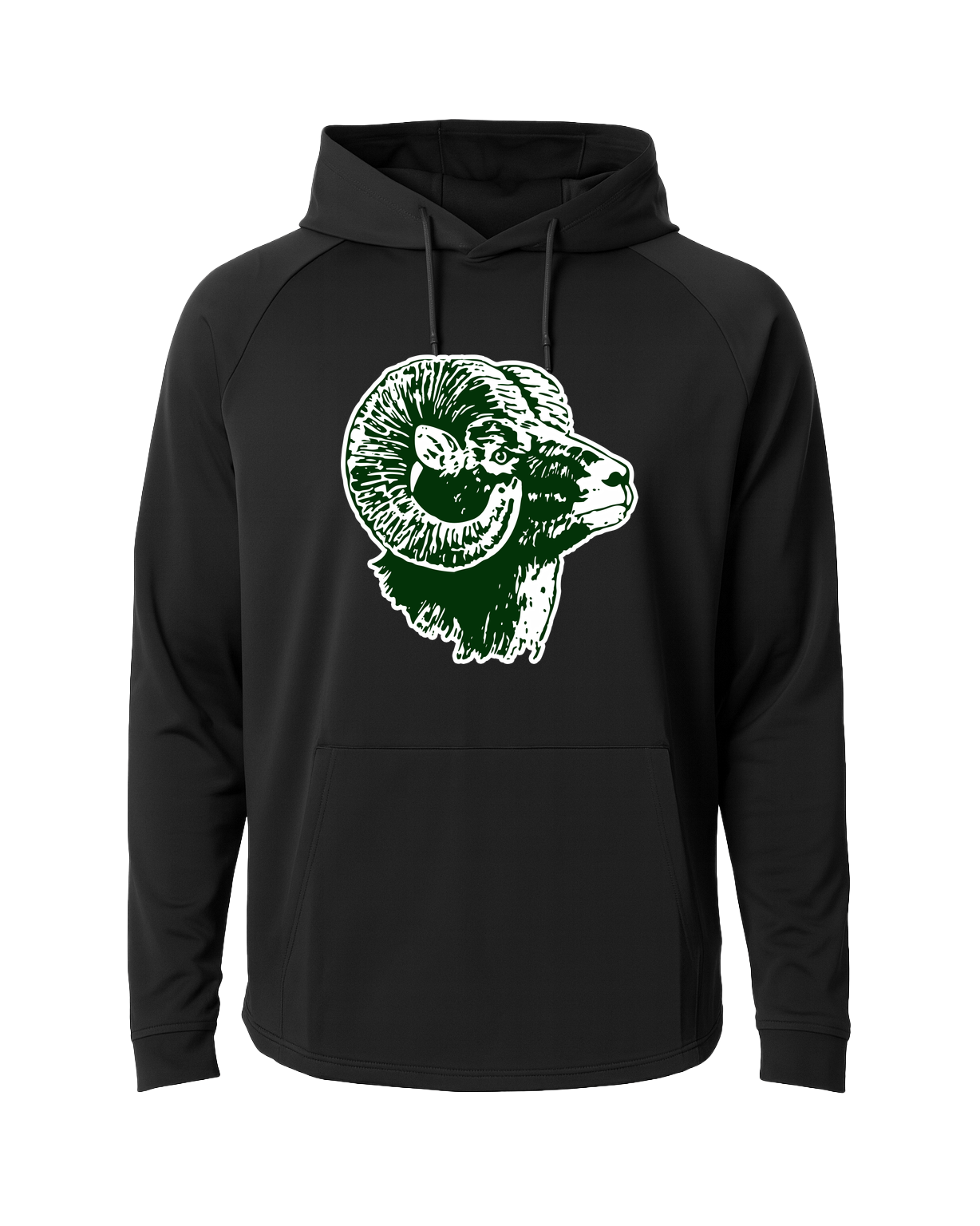 Roseau Baseball and Softball - Black Hoodie - Full Front