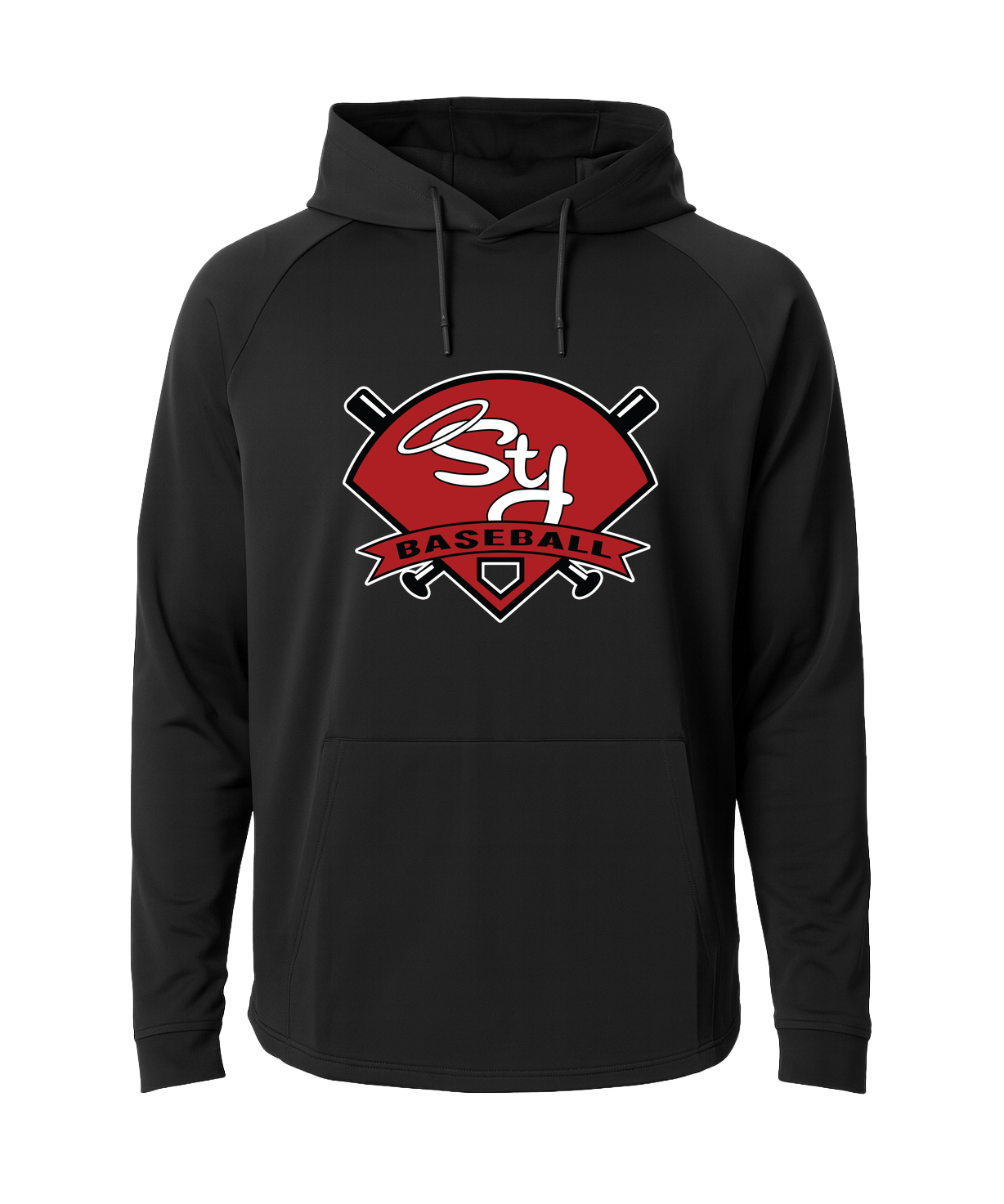 St. James Baseball - Black Hoodie - Full Front
