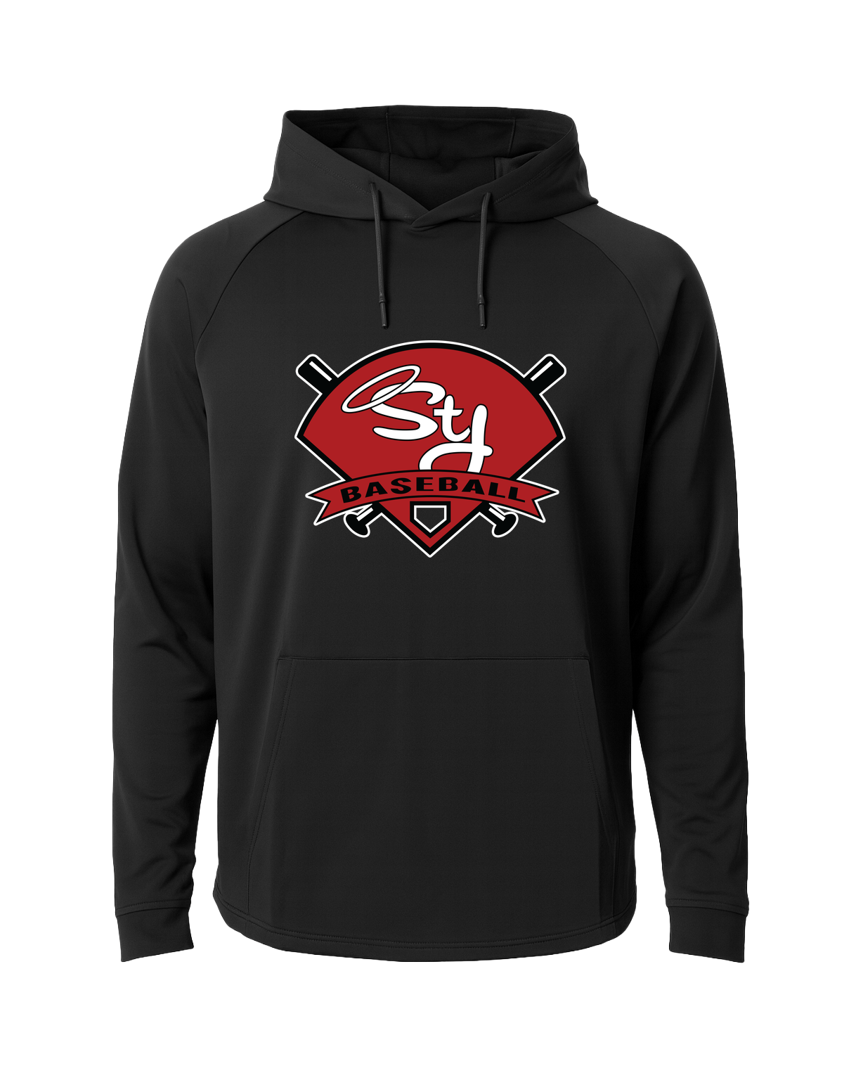 St. James Baseball - Black Hoodie - Full Front