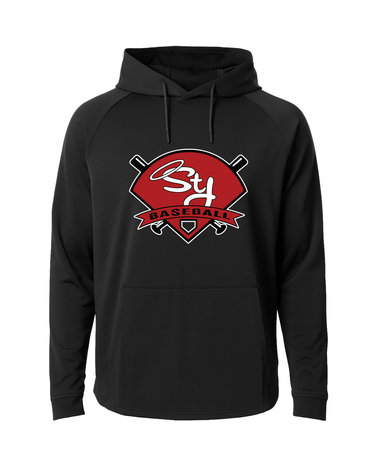 St. James Baseball - Black Hoodie - Full Front