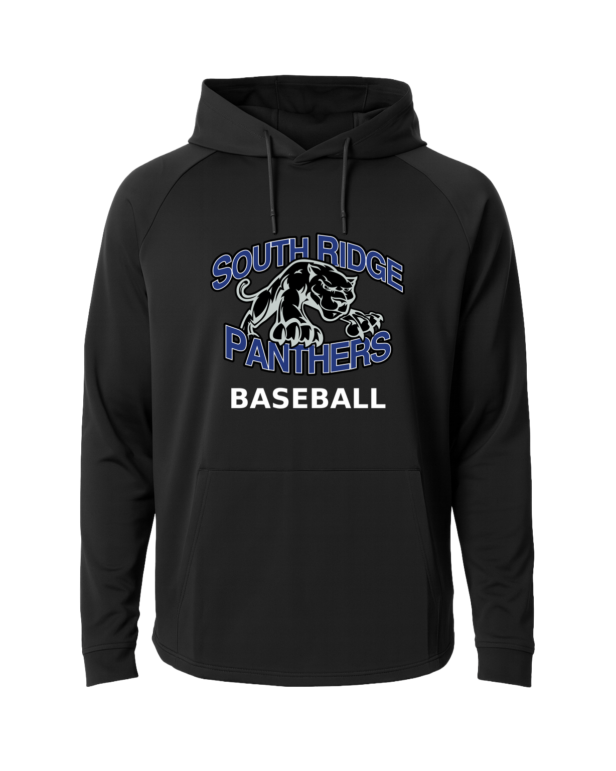 South Ridge Baseball - Black Hoodie - Full Front