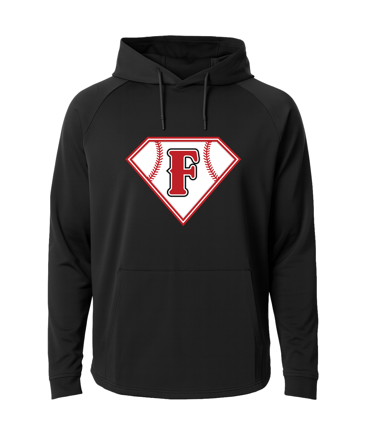 Fairmont Baseball - Black Hoodie - Full Front