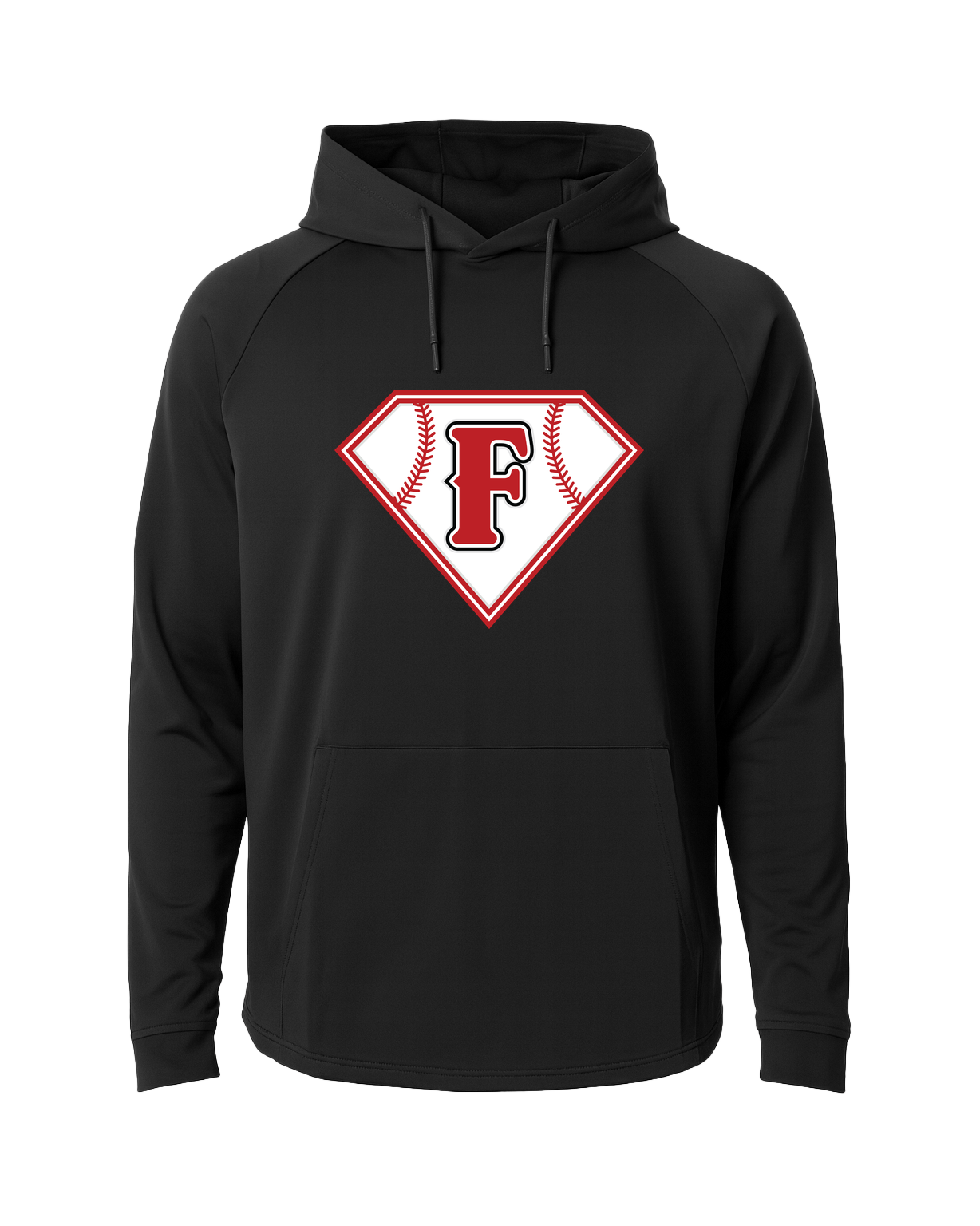 Fairmont Baseball - Black Hoodie - Full Front