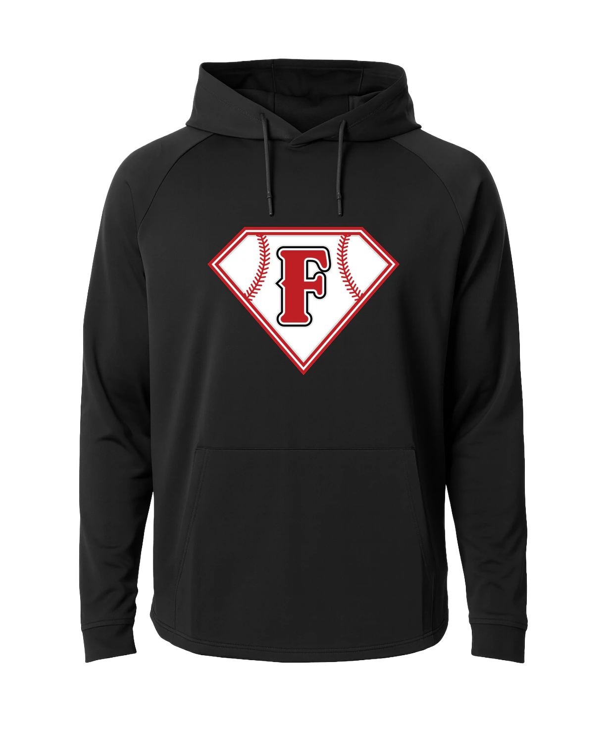 Fairmont Baseball - Black Hoodie - Full Front