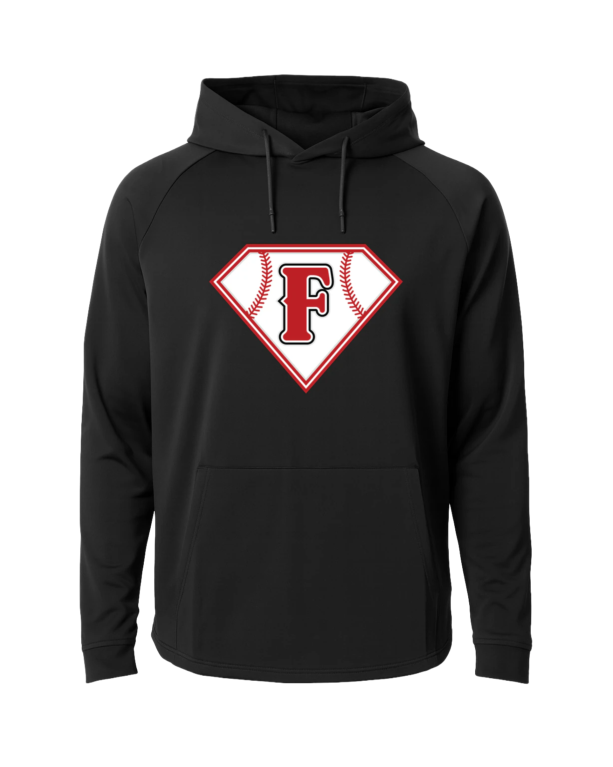 Fairmont Baseball - Black Hoodie - Full Front