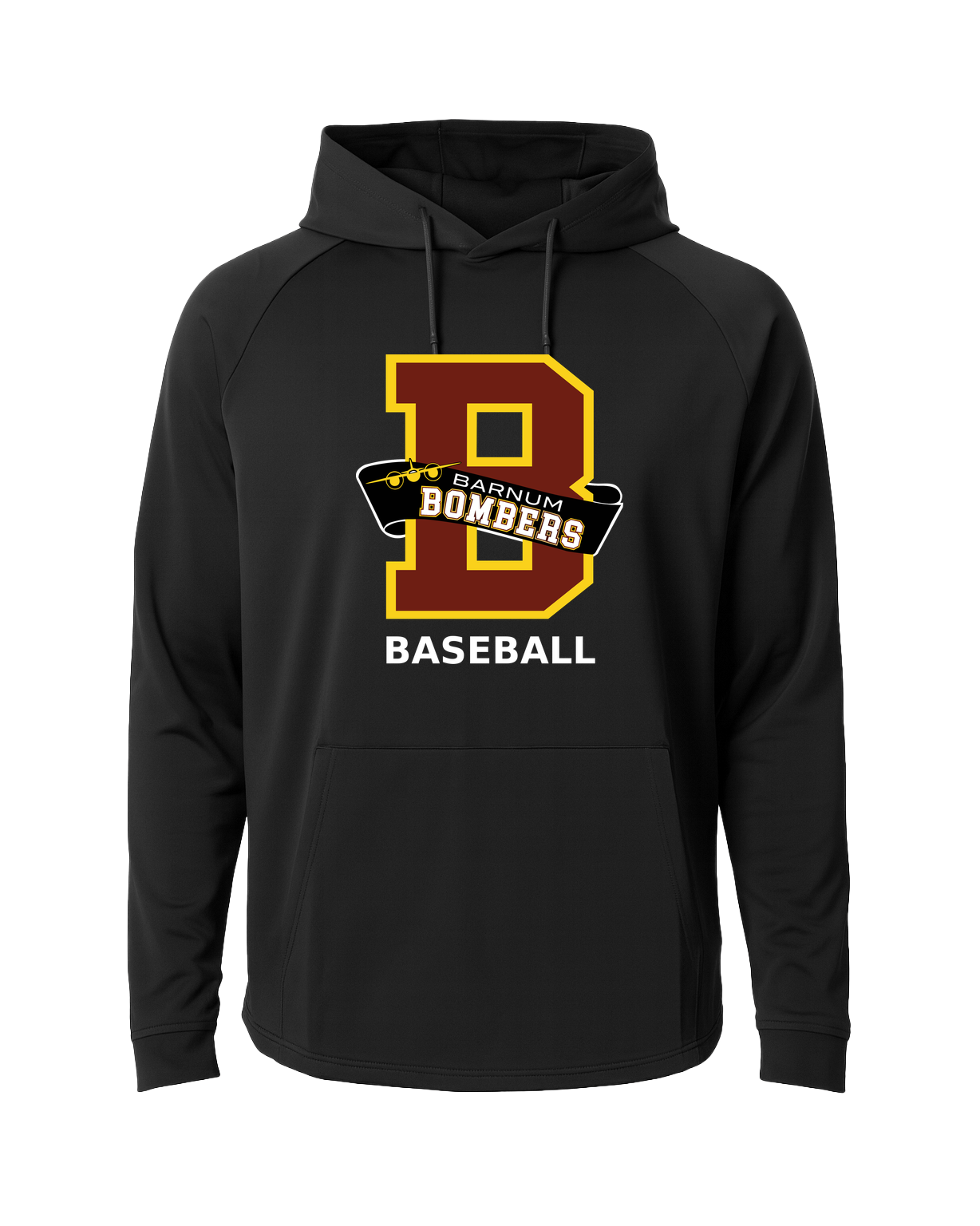 Barnum Baseball - Black Hoodie - Full Front