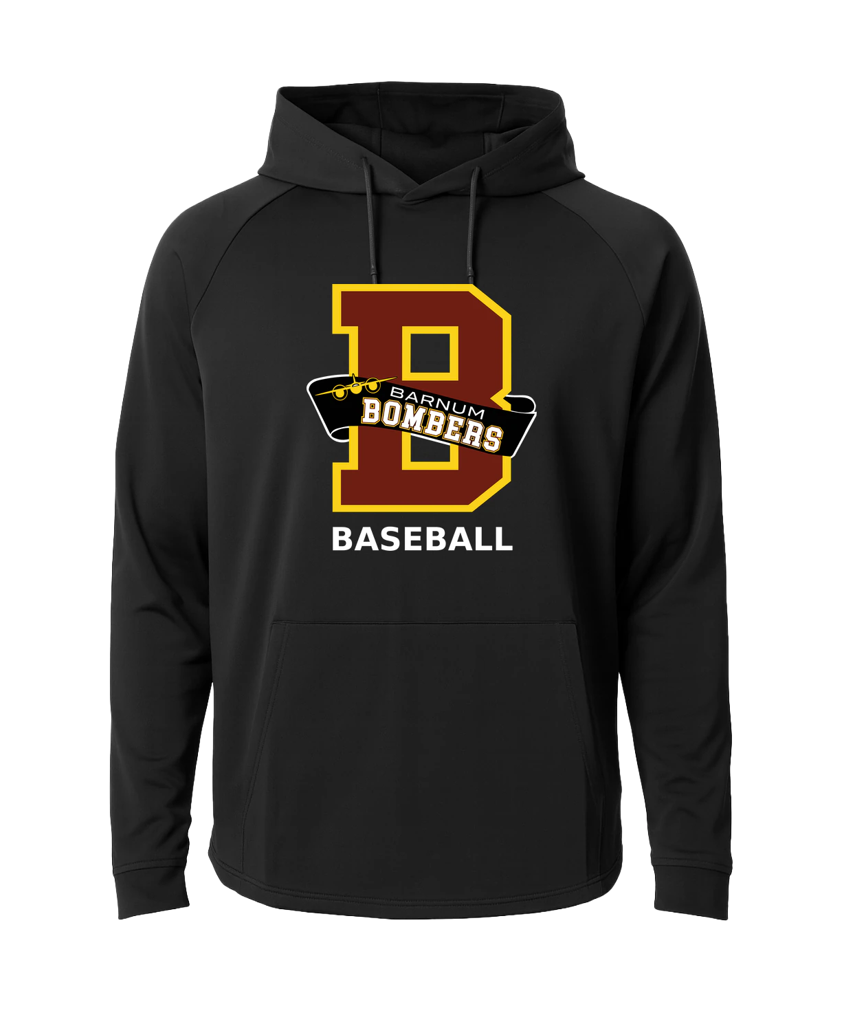 Barnum Baseball - Black Hoodie - Full Front