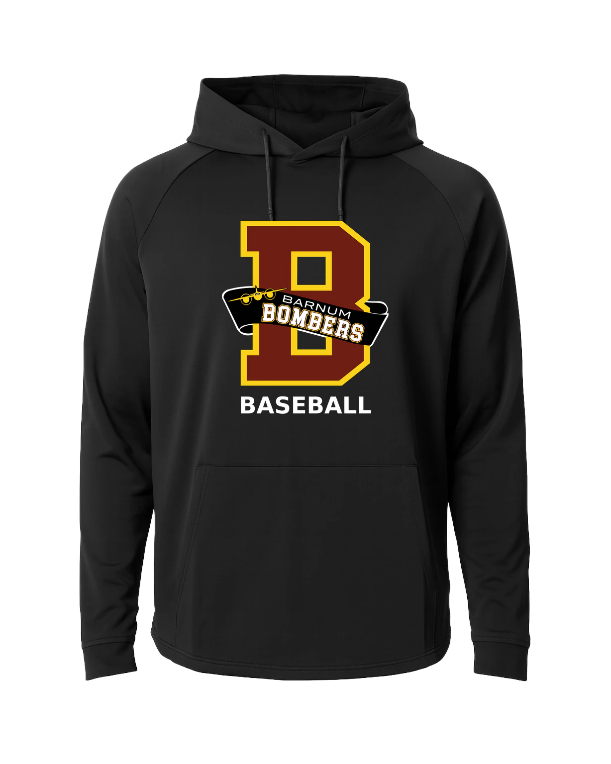 Barnum Baseball - Black Hoodie - Full Front