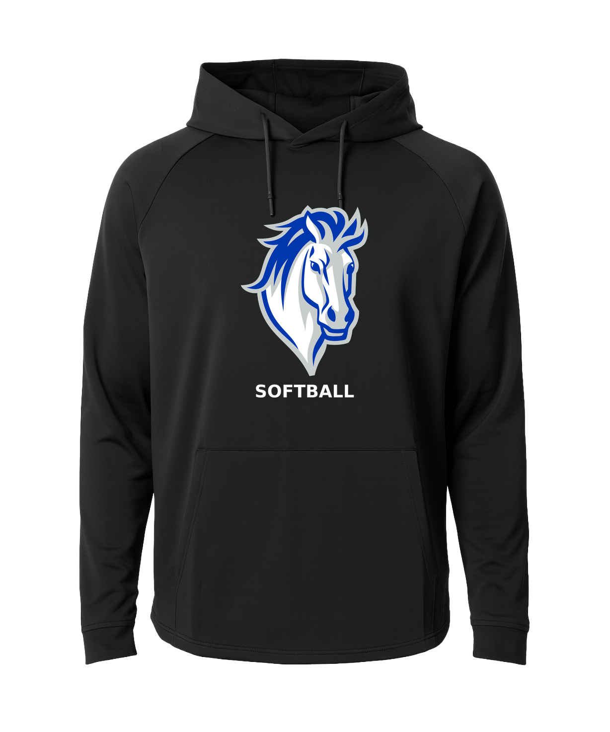 Mora Softball - Black Hoodie - Full Front