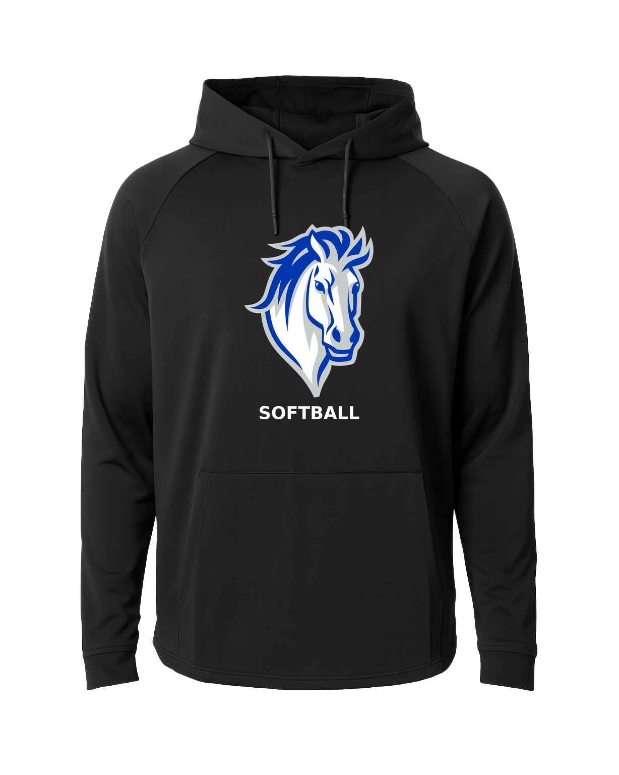 Mora Softball - Black Hoodie - Full Front
