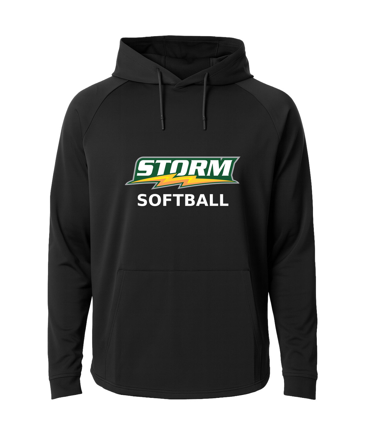 Sauk Rapids Rice Softball - Black Hoodie - Full Front