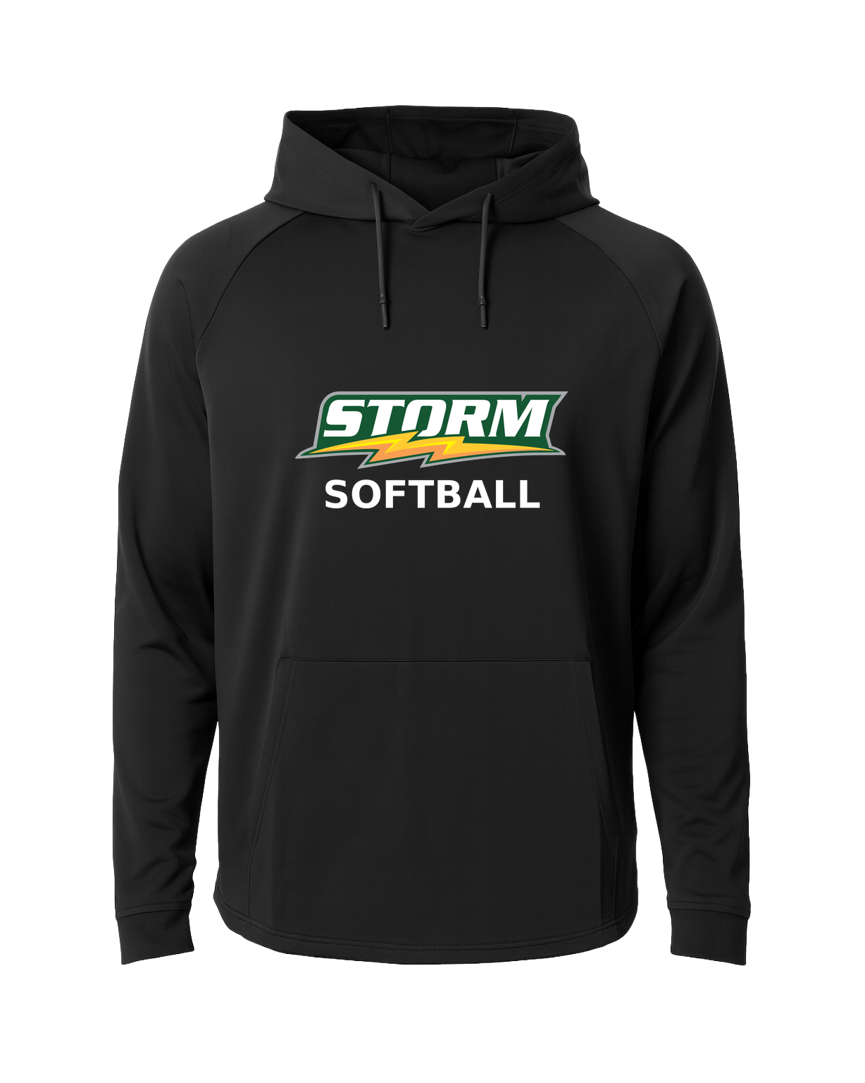 Sauk Rapids Rice Softball - Black Hoodie - Full Front
