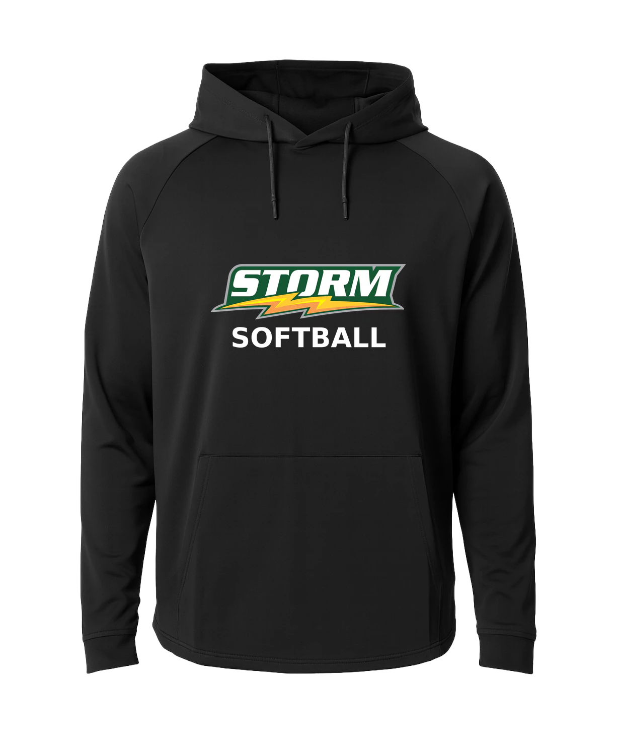 Sauk Rapids Rice Softball - Black Hoodie - Full Front