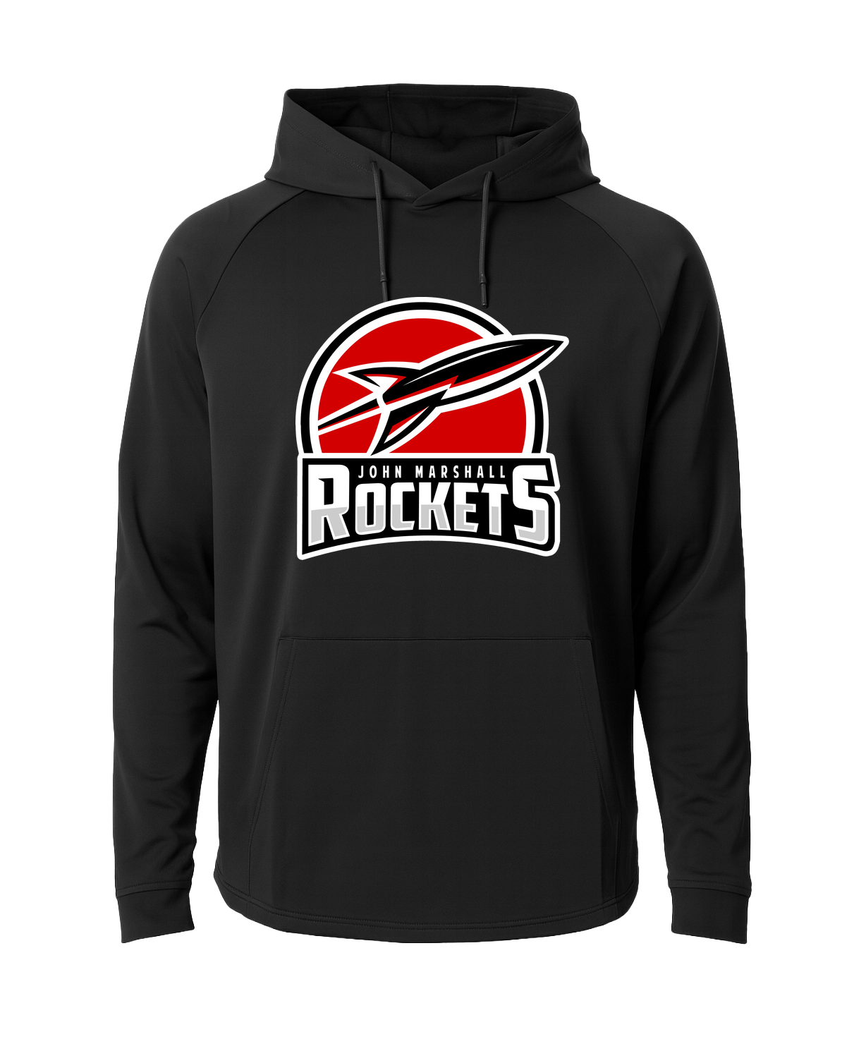 John Marshall Softball - Black Hoodie - Full Front