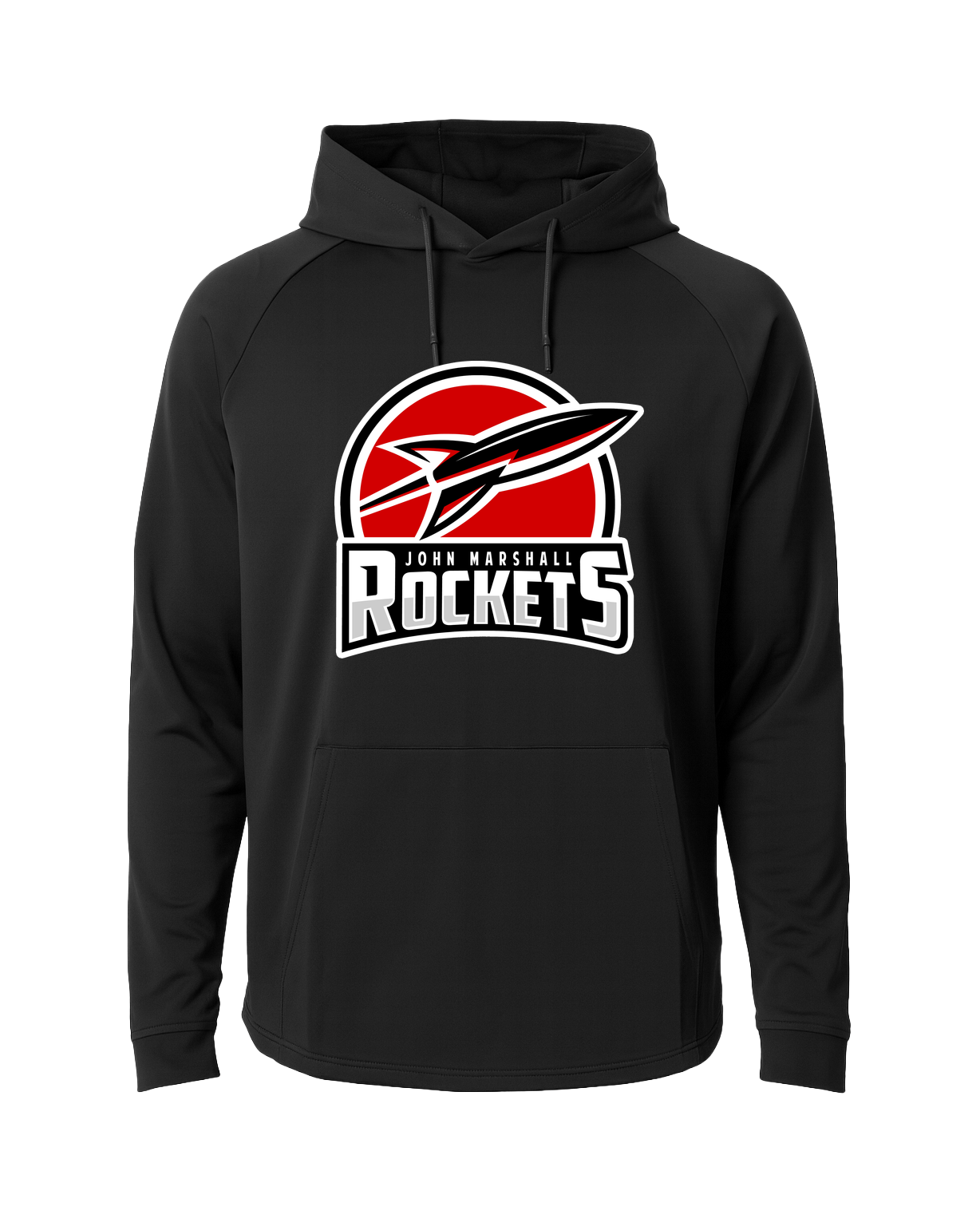John Marshall Softball - Black Hoodie - Full Front