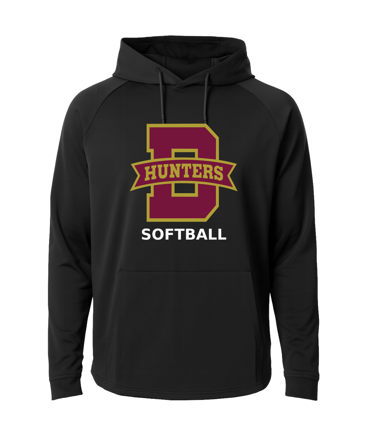 Denfeld Softball - Black Hoodie - Full Front