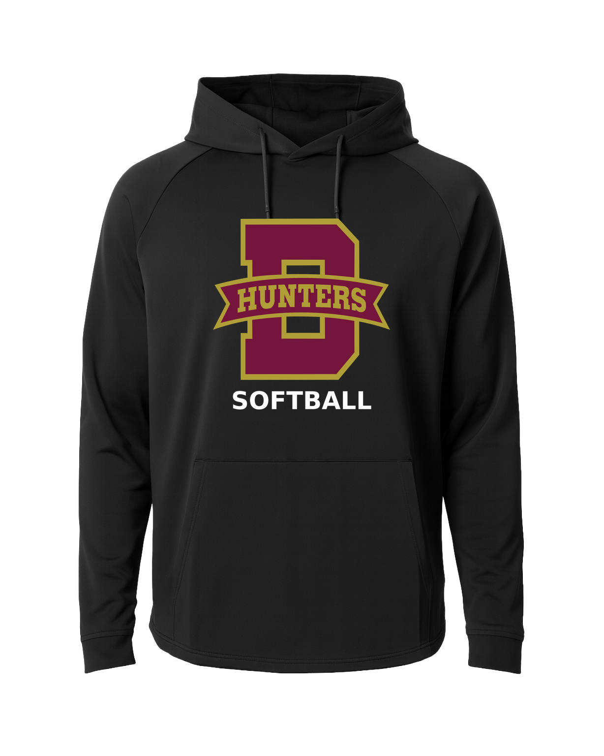 Denfeld Softball - Black Hoodie - Full Front