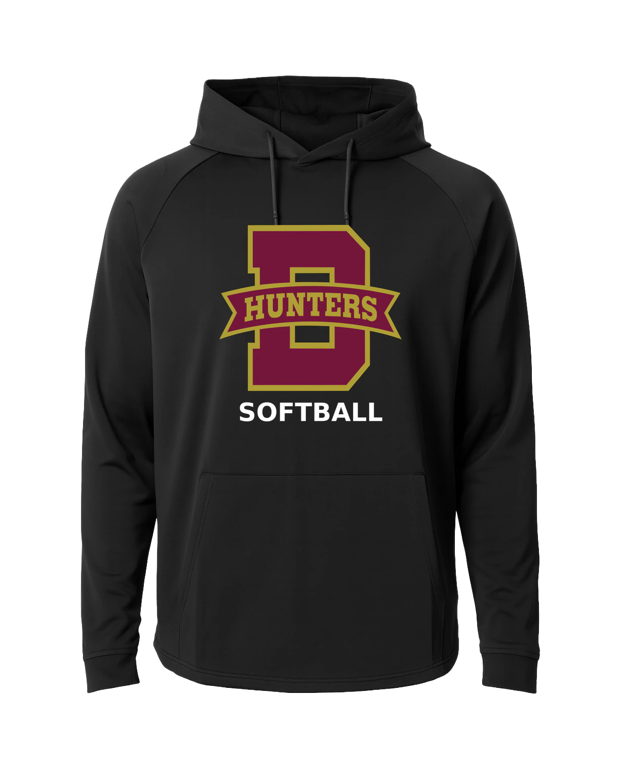 Denfeld Softball - Black Hoodie - Full Front