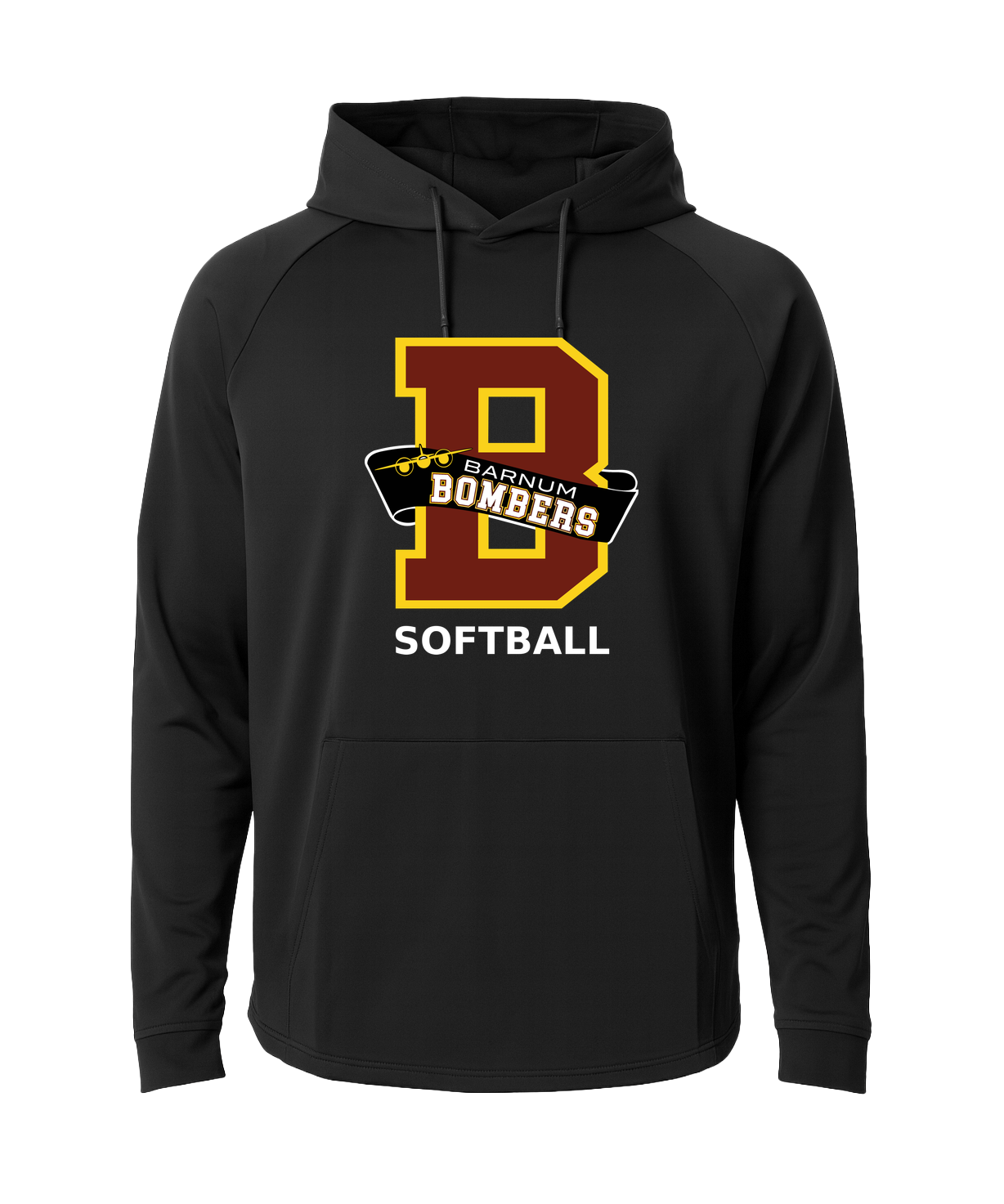 Barnum Softball - Black Hoodie - Full Front