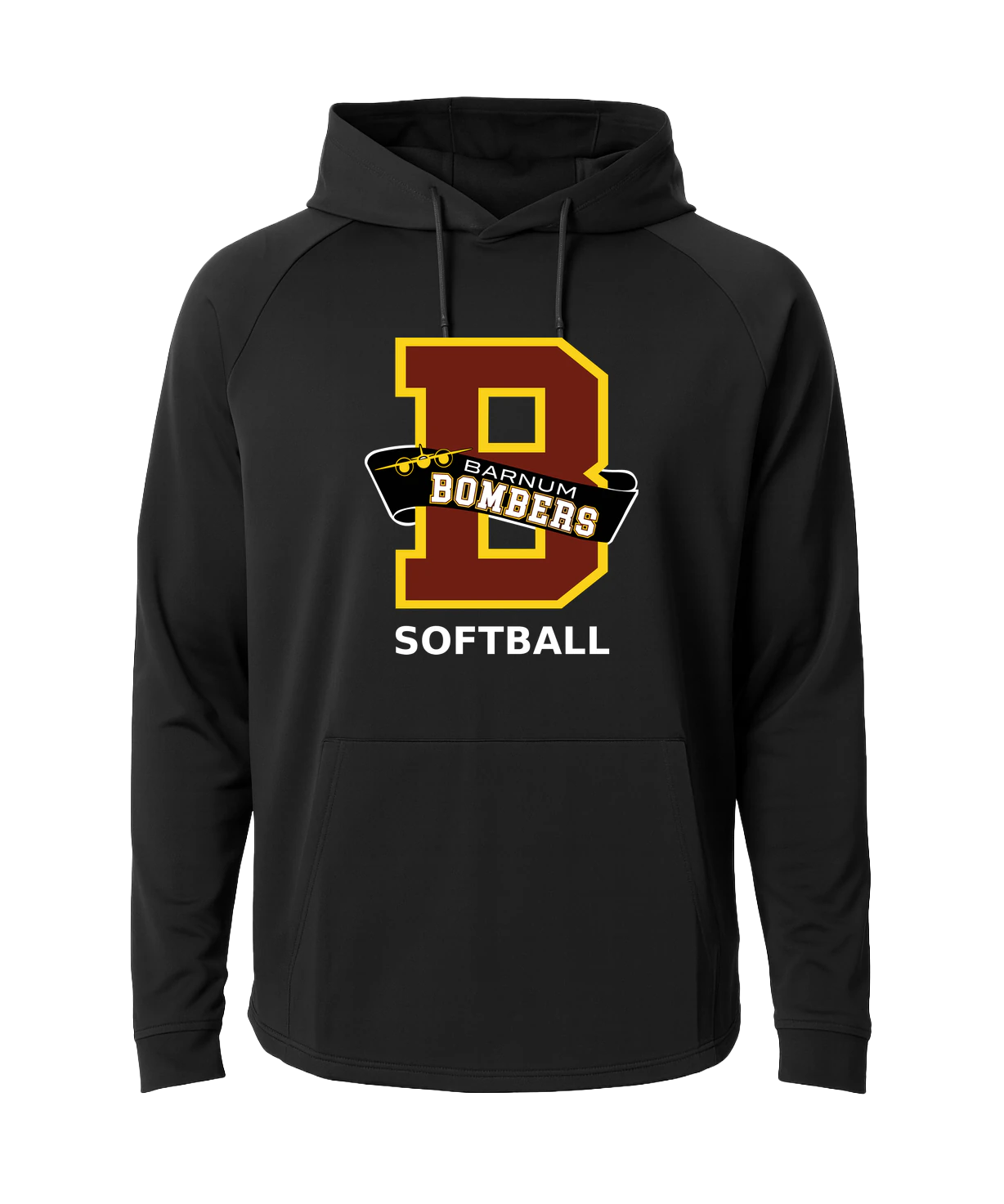 Barnum Softball - Black Hoodie - Full Front