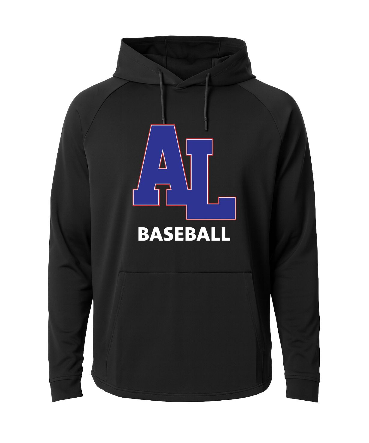 Albert Lea Youth Baseball - Black Hoodie - Full Front