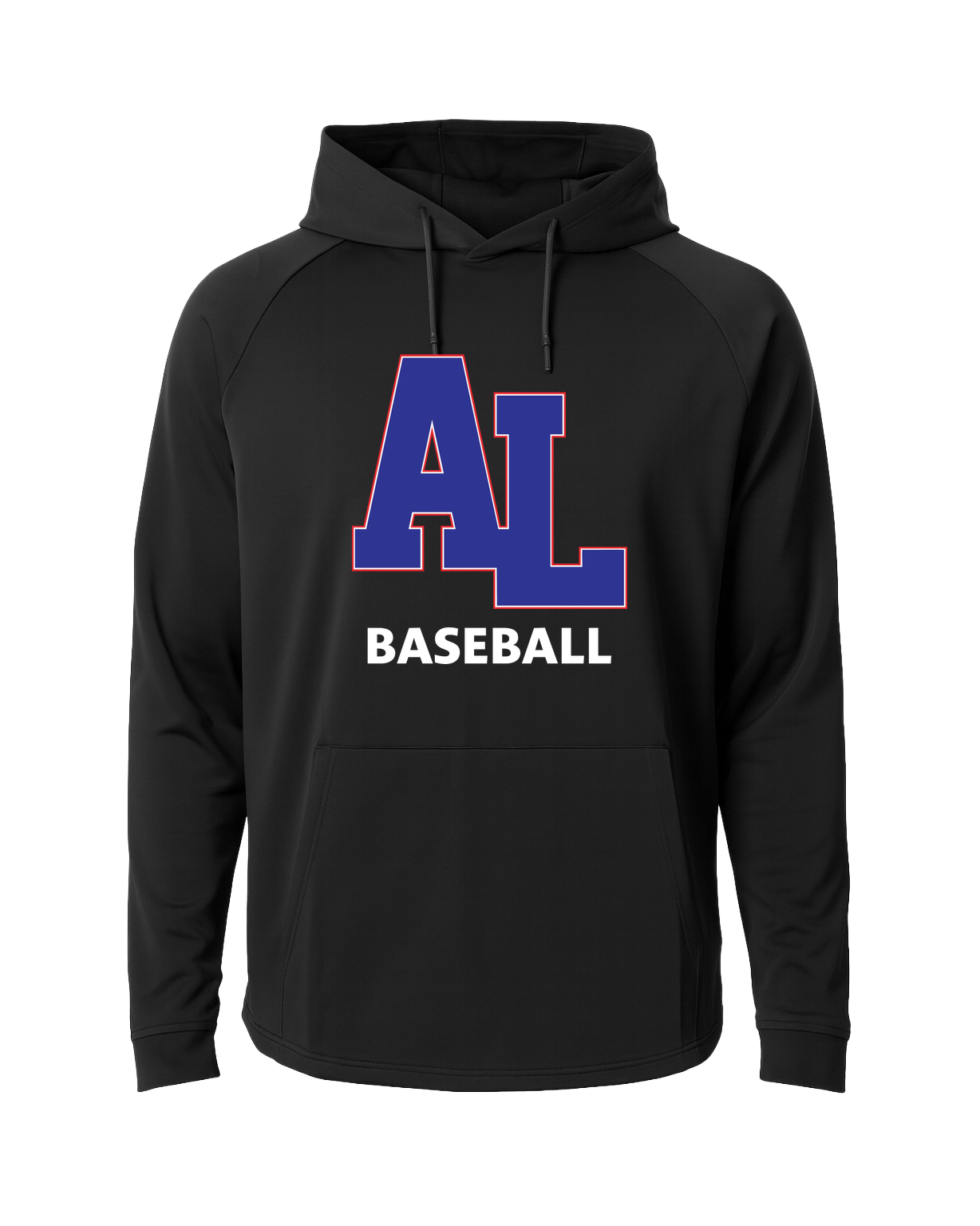 Albert Lea Youth Baseball - Black Hoodie - Full Front