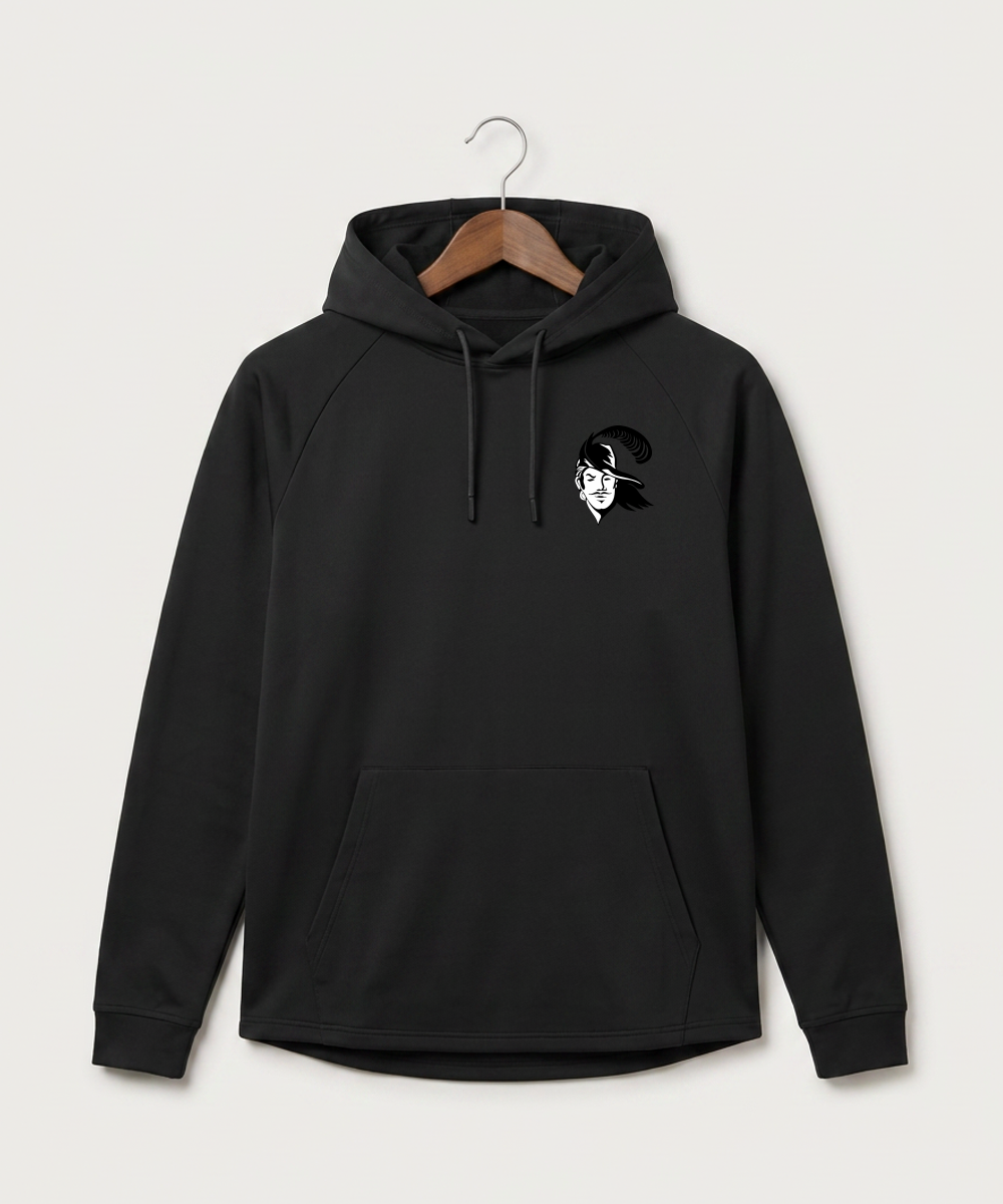 Border West Football (Boys) - Black Hoodie - Left Chest