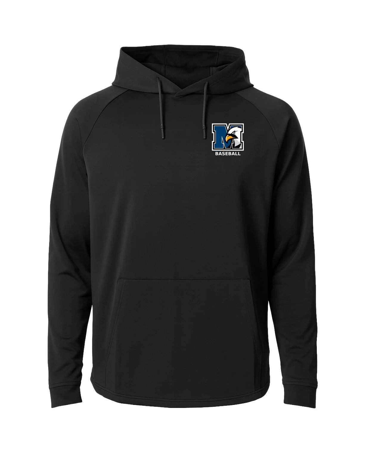 New York Mills Baseball - Black Hoodie - Left Chest