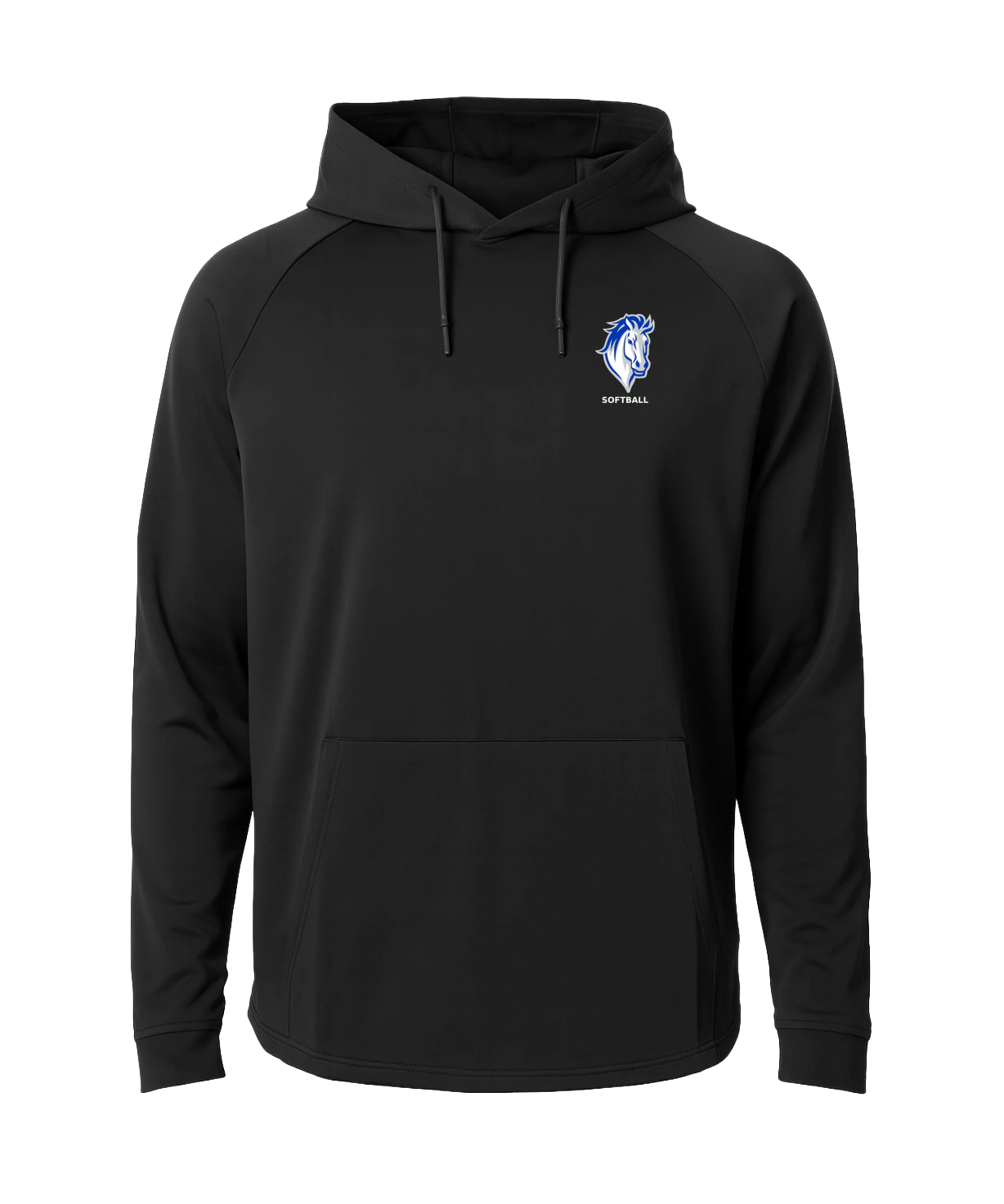 Mora Softball - Black Hoodie - Left Chest