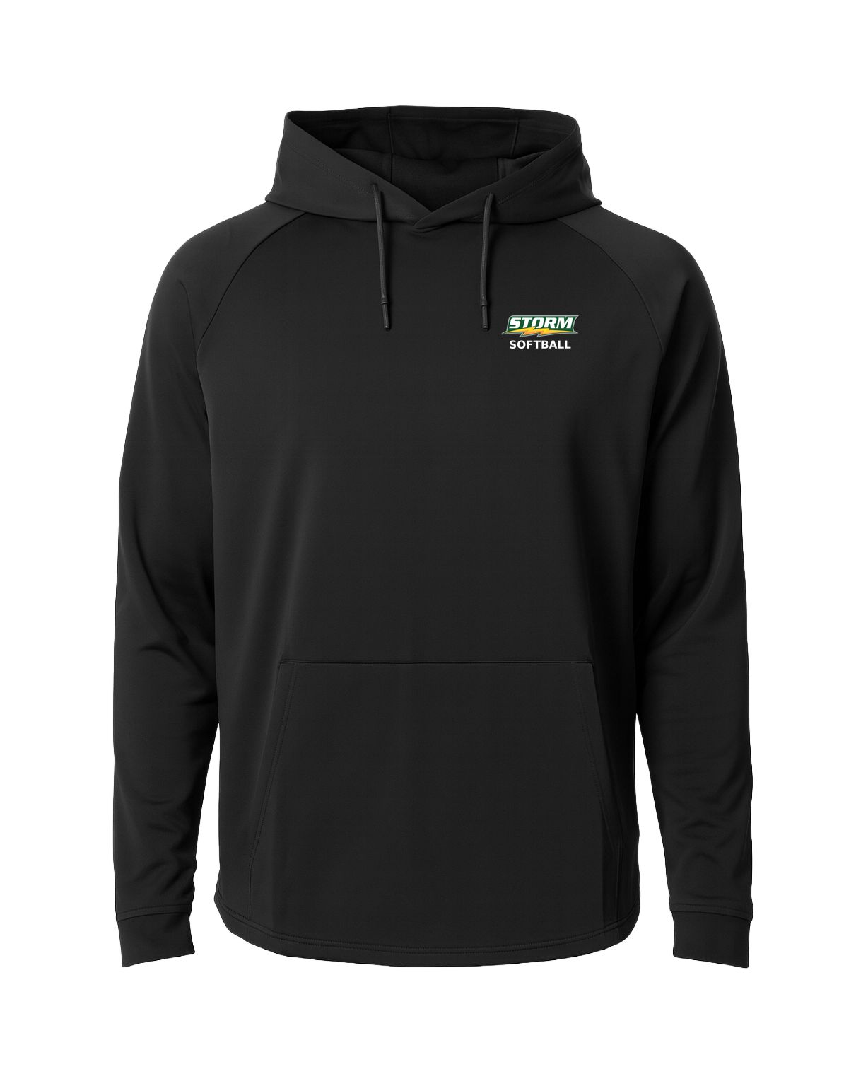 Sauk Rapids Rice Softball - Black Hoodie - Left Chest