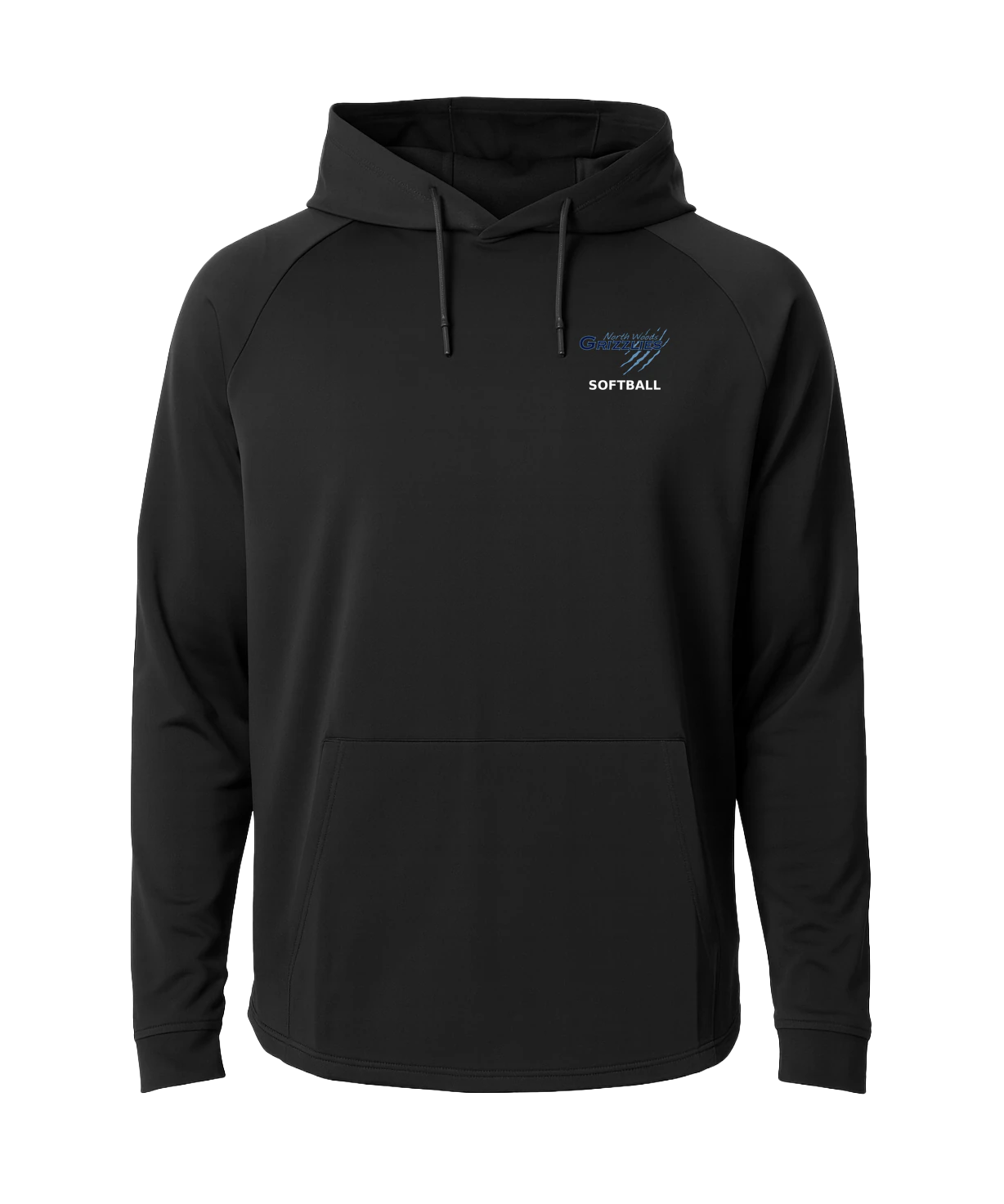 North Woods Softball - Black Hoodie - Left Chest