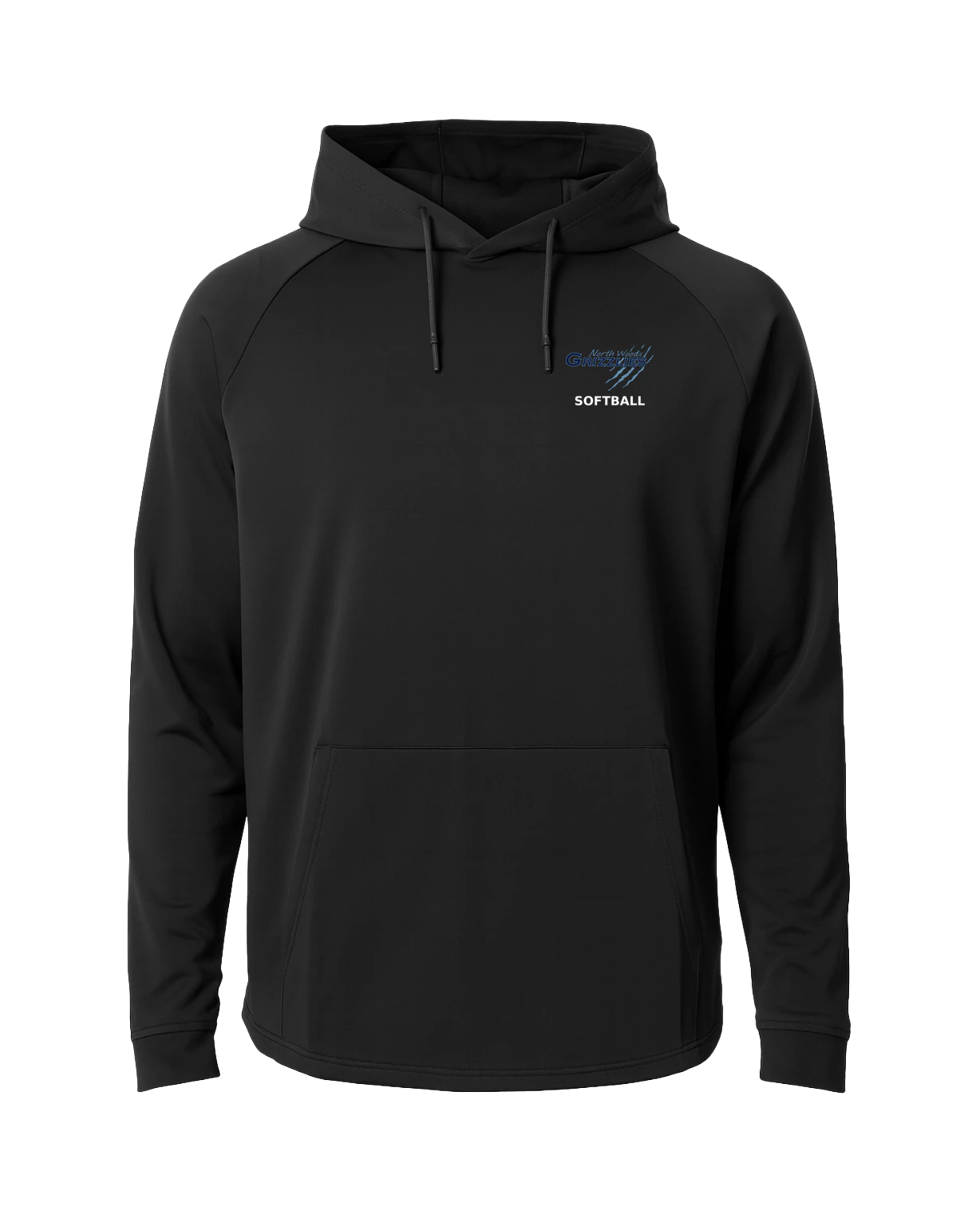 North Woods Softball - Black Hoodie - Left Chest