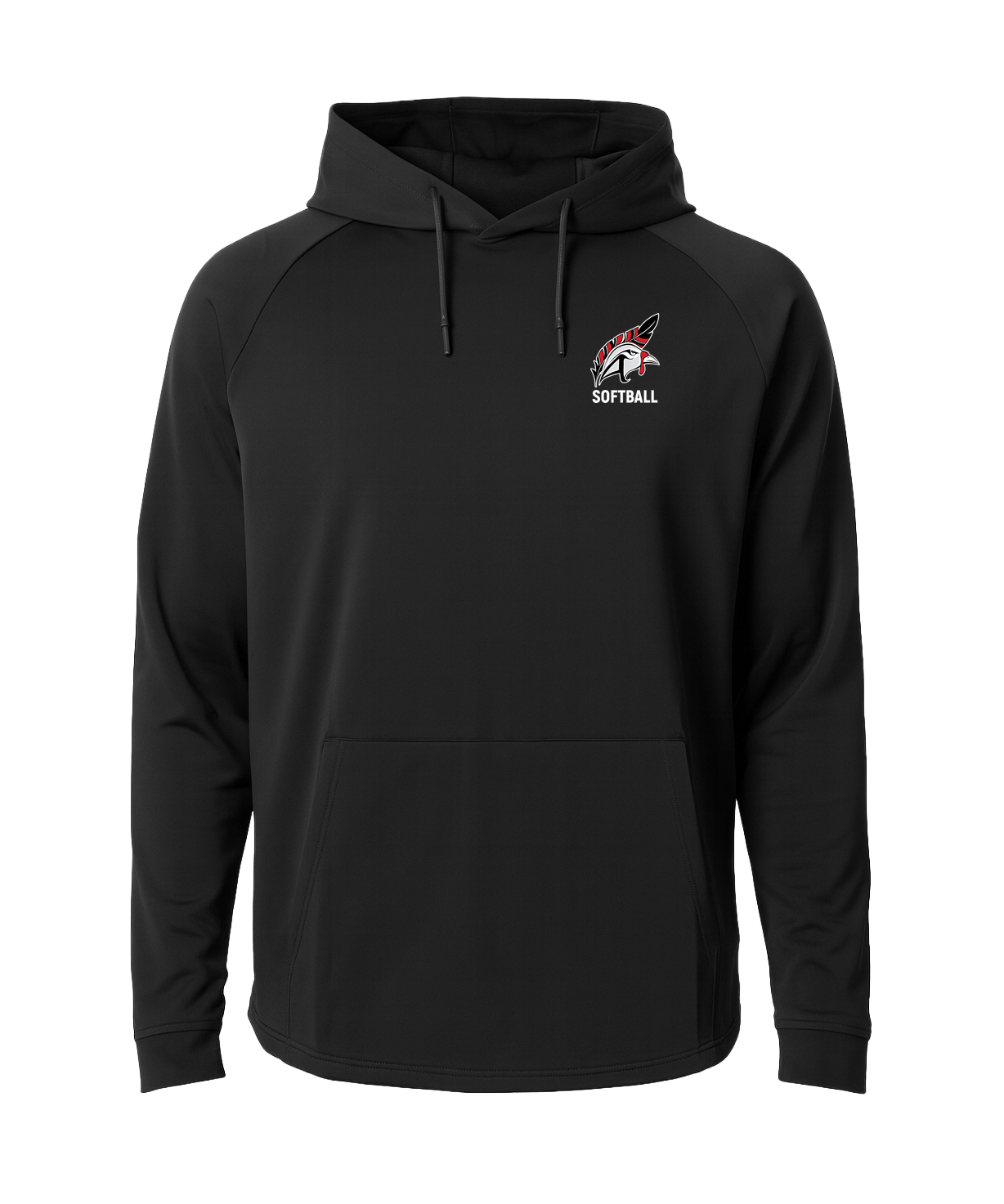 Aitkin Softball - Black Hoodie - Left Chest