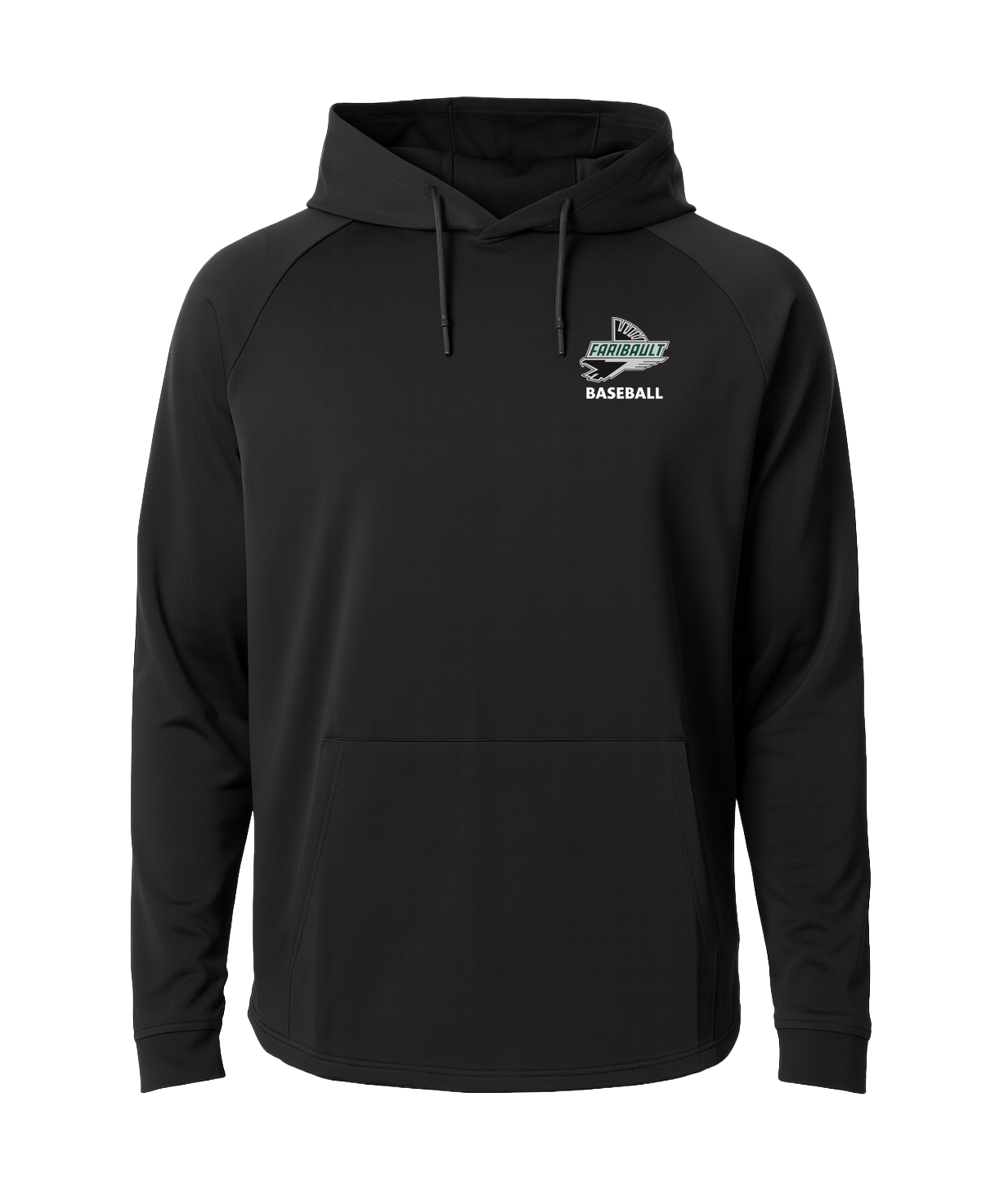 Faribault Baseball - Black Hoodie - Left Chest