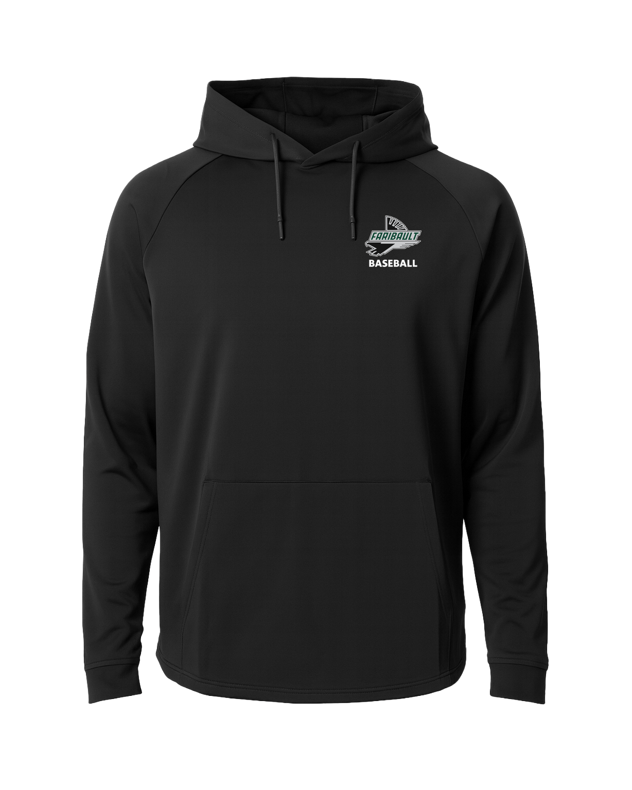 Faribault Baseball - Black Hoodie - Left Chest