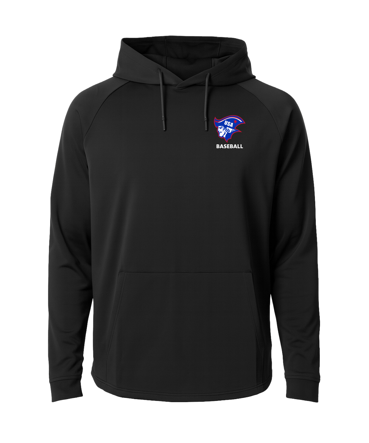USA Baseball - Black Hoodie - Left Chest