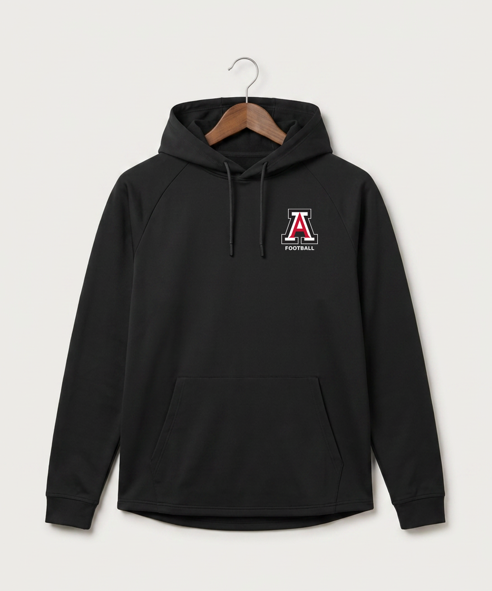 Amboy Football general - Black Hoodie - Left Chest