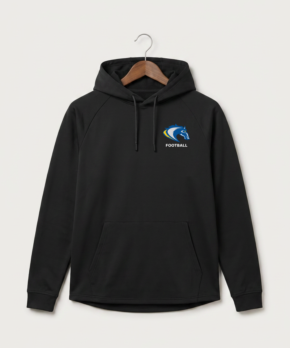 Riverside High School Football general - Black Hoodie - Left Chest