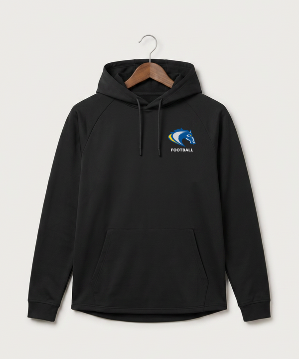 Riverside High School Football general - Black Hoodie - Left Chest