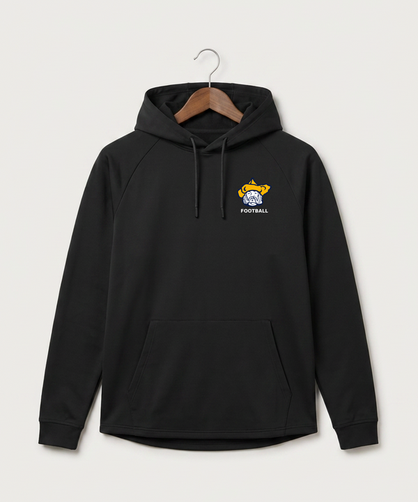 Polo HS Football general - Black Hoodie - Left Chest