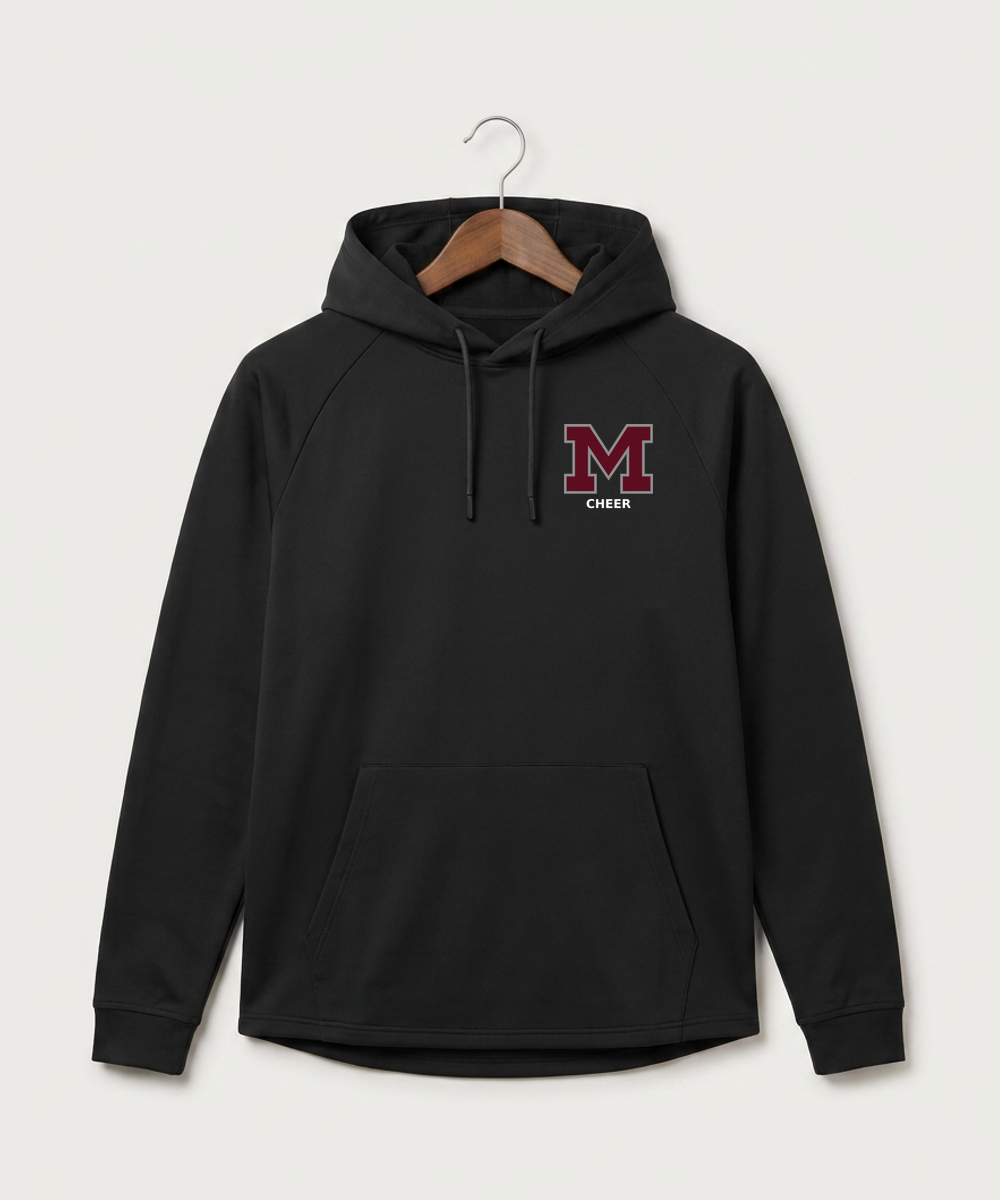 Moline Cheer general - Black Hoodie - Left Chest