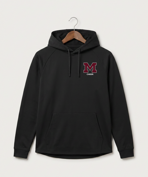 Moline Cheer general - Black Hoodie - Left Chest