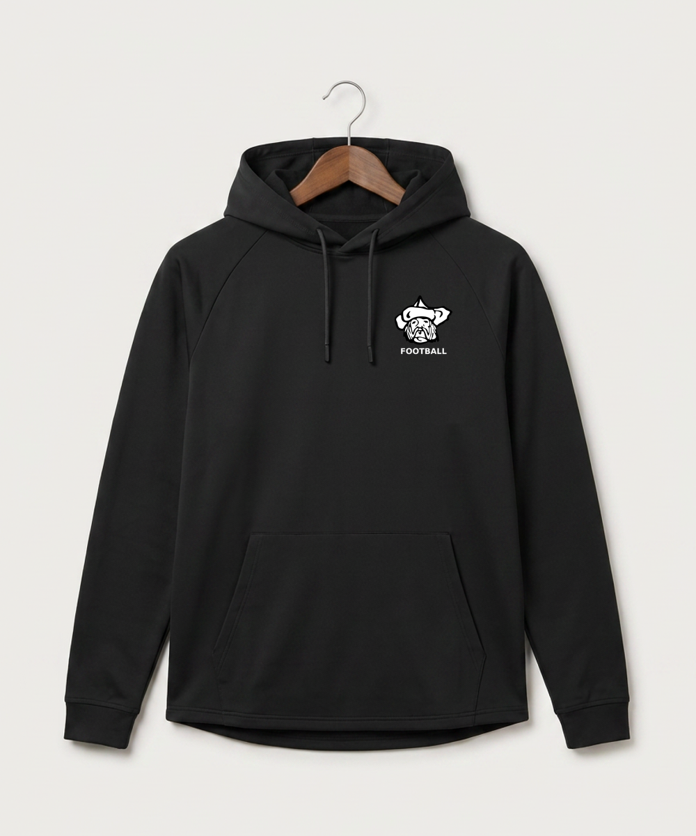 Polo HS Football general - Black Hoodie - Left Chest