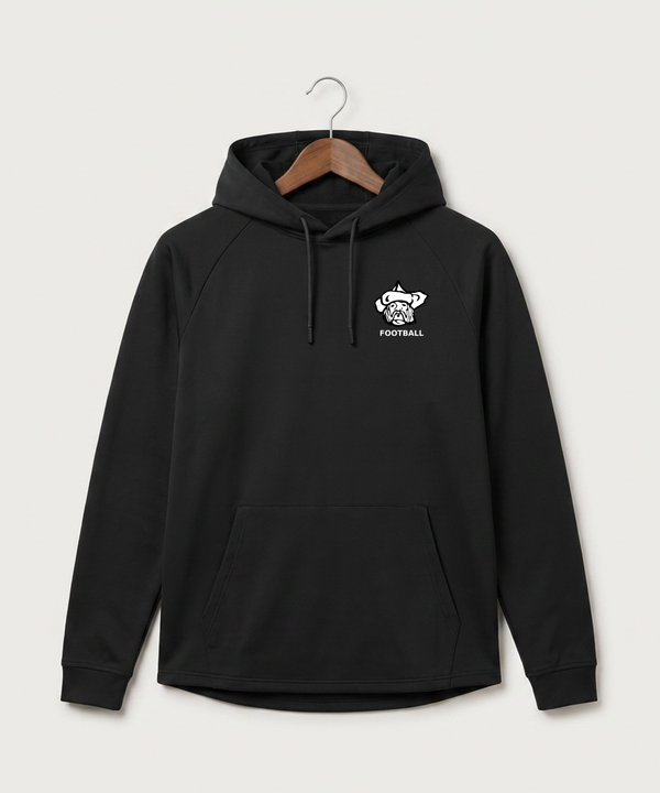 Polo HS Football general - Black Hoodie - Left Chest